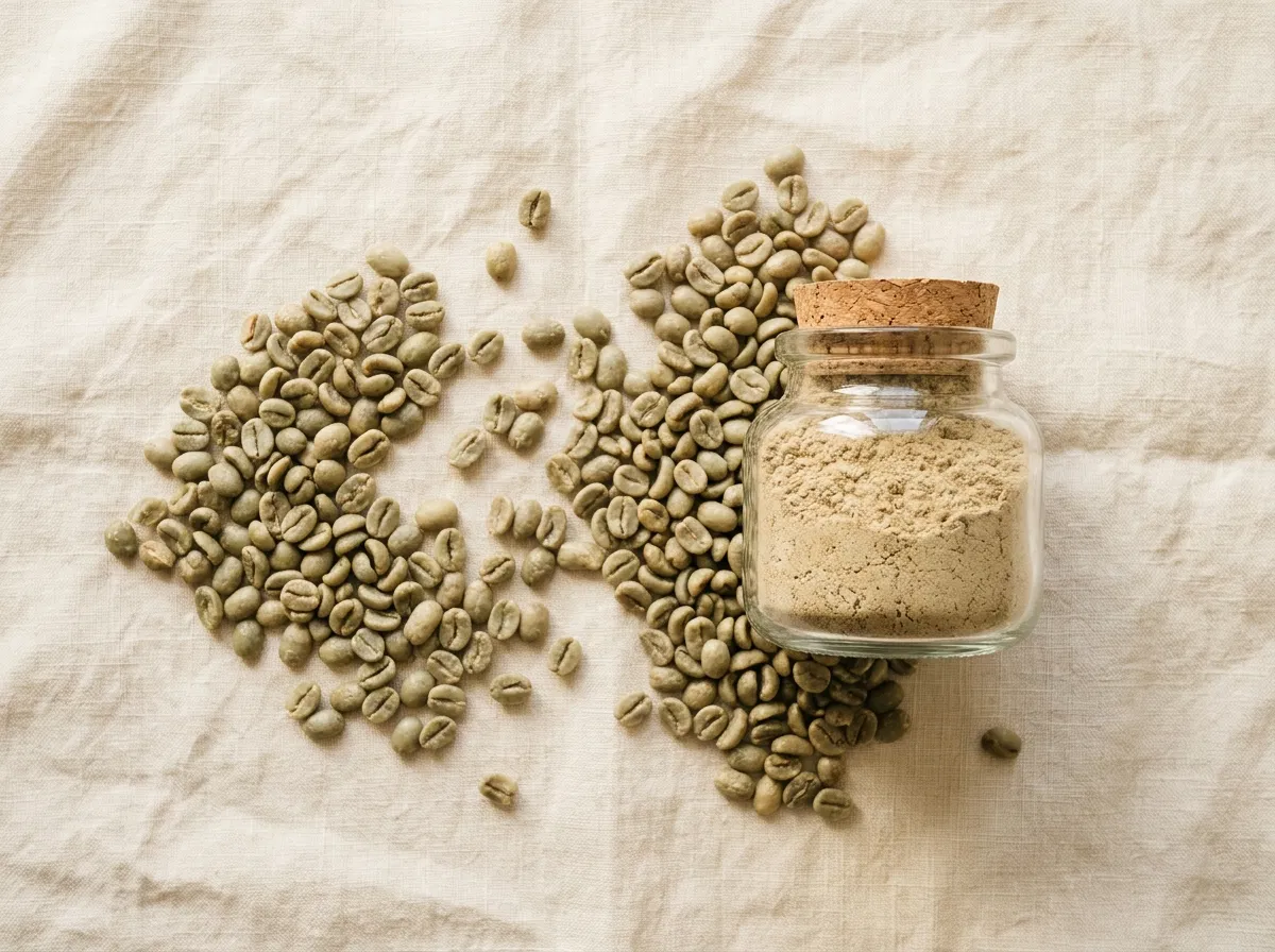 Green coffee bean extract supplement - whole green coffee beans