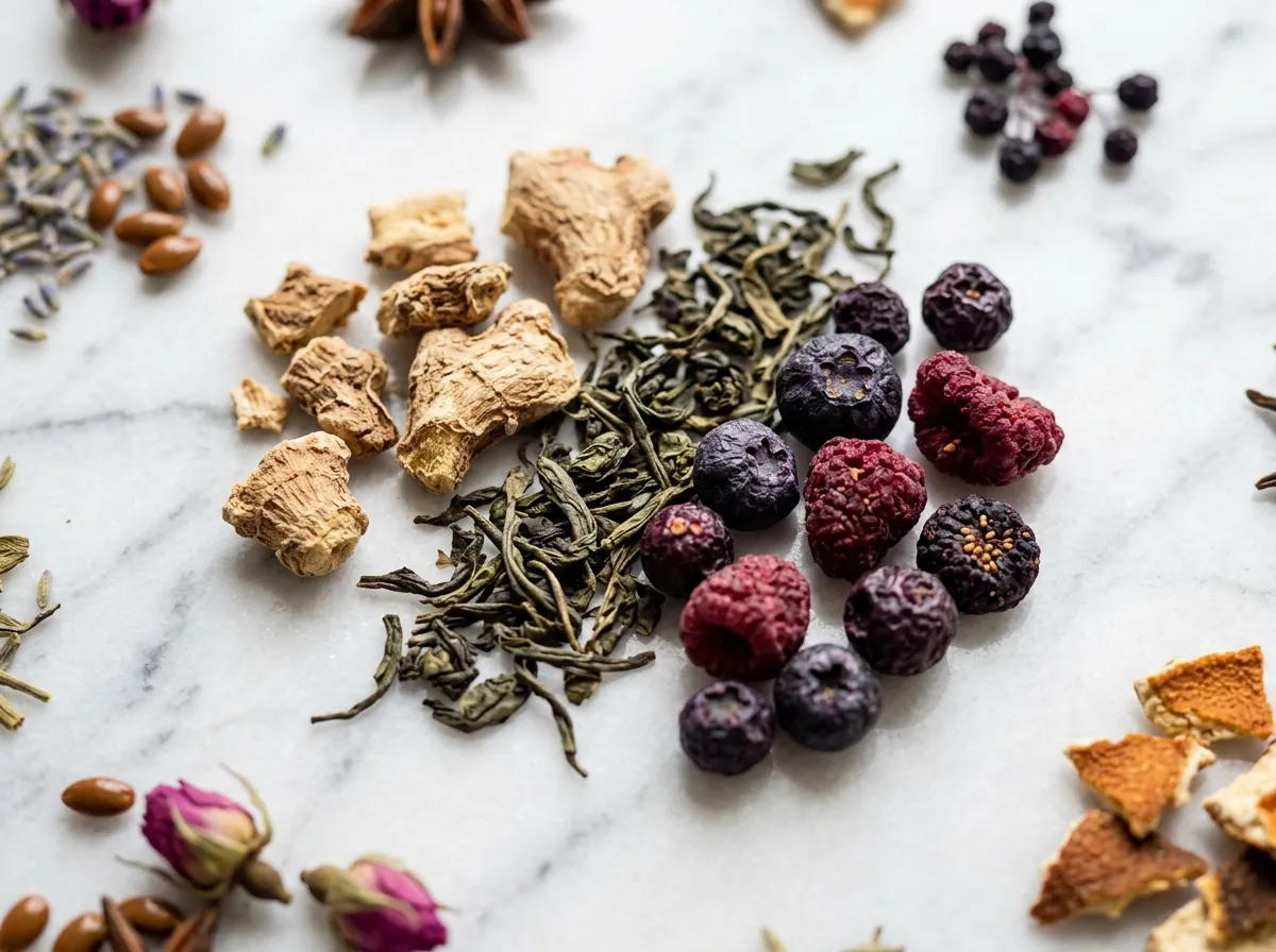 Dried botanical herbs and roots - botanical supplement for active lifestyle